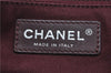 Authentic CHANEL CC Logo Chain Shoulder Hand Tote Bag Leather Gray Brown J2577