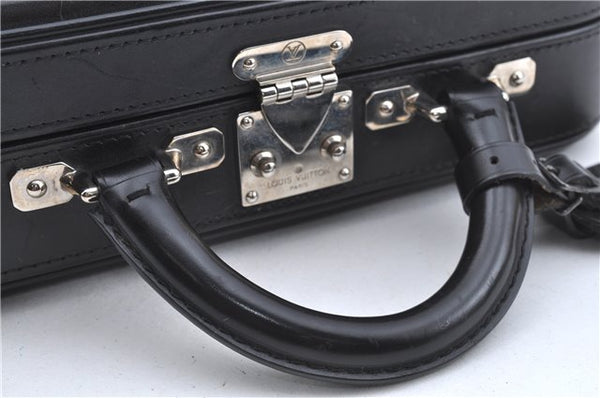 Authentic Louis Vuitton Monogram Glace Valisette PM Hand Bag M92235 Black J2578