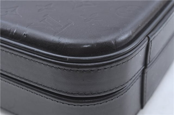 Authentic Louis Vuitton Monogram Glace Valisette PM Hand Bag M92235 Black J2578