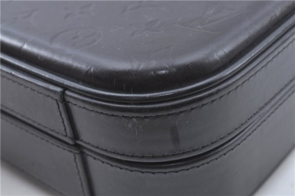 Authentic Louis Vuitton Monogram Glace Valisette PM Hand Bag M92235 Black J2578