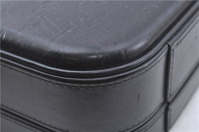 Authentic Louis Vuitton Monogram Glace Valisette PM Hand Bag M92235 Black J2578