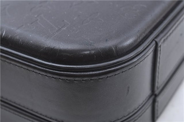 Authentic Louis Vuitton Monogram Glace Valisette PM Hand Bag M92235 Black J2578