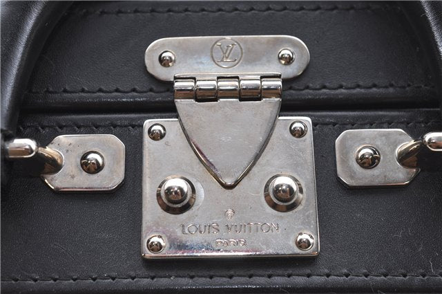 Authentic Louis Vuitton Monogram Glace Valisette PM Hand Bag M92235 Black J2578