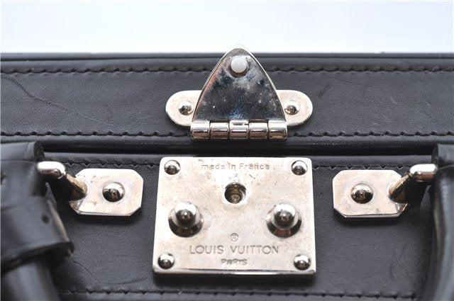 Authentic Louis Vuitton Monogram Glace Valisette PM Hand Bag M92235 Black J2578