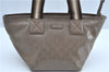Authentic GUCCI Impreme Hand Tote Bag GG PVC Leather 374433 Beige J2579