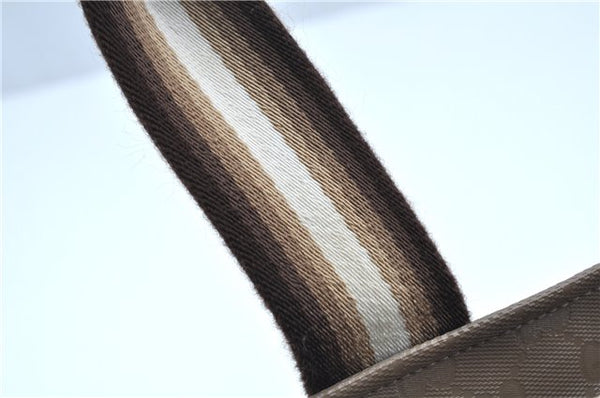 Authentic GUCCI Impreme Hand Tote Bag GG PVC Leather 374433 Beige J2579