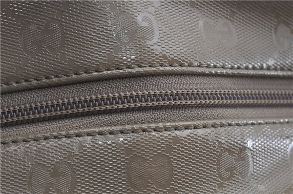 Authentic GUCCI Impreme Hand Tote Bag GG PVC Leather 374433 Beige J2579