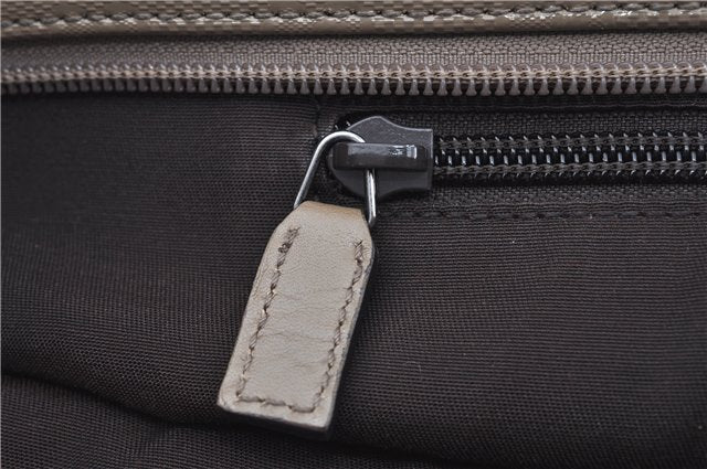 Authentic GUCCI Impreme Hand Tote Bag GG PVC Leather 374433 Beige J2579