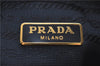 Authentic PRADA Denim Leather Pouch Purse 1N0340 Blue J2610