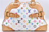 Authentic Louis Vuitton Monogram Multicolor Claudia Hand Bag M40193 White J2615