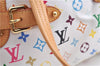 Authentic Louis Vuitton Monogram Multicolor Claudia Hand Bag M40193 White J2615