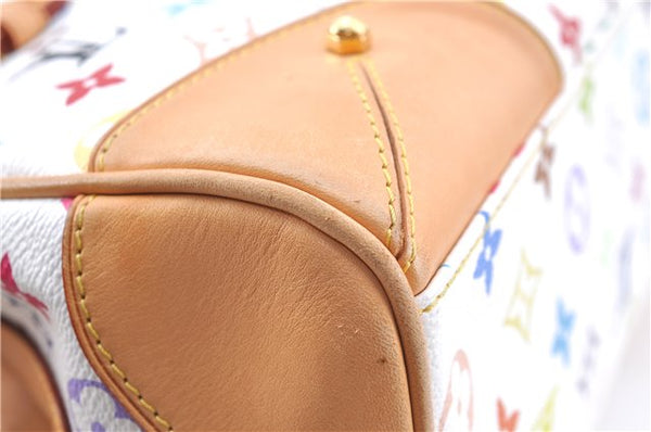 Authentic Louis Vuitton Monogram Multicolor Claudia Hand Bag M40193 White J2615