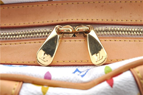 Authentic Louis Vuitton Monogram Multicolor Claudia Hand Bag M40193 White J2615