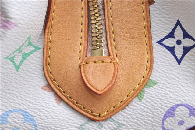 Authentic Louis Vuitton Monogram Multicolor Claudia Hand Bag M40193 White J2615