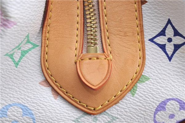 Authentic Louis Vuitton Monogram Multicolor Claudia Hand Bag M40193 White J2615