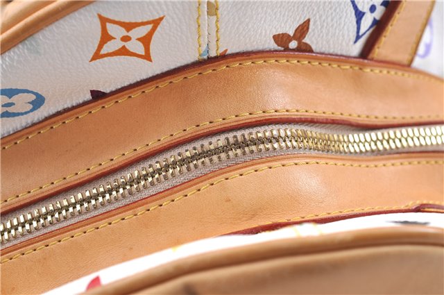 Authentic Louis Vuitton Monogram Multicolor Claudia Hand Bag M40193 White J2615