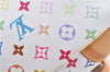 Authentic Louis Vuitton Monogram Multicolor Claudia Hand Bag M40193 White J2615