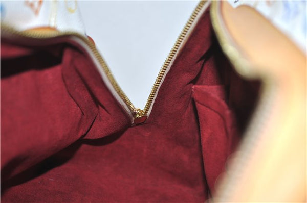 Authentic Louis Vuitton Monogram Multicolor Claudia Hand Bag M40193 White J2615