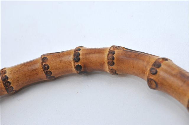 Authentic GUCCI Bamboo Shoulder Hand Bag Purse Leather 0008509 Beige J2616