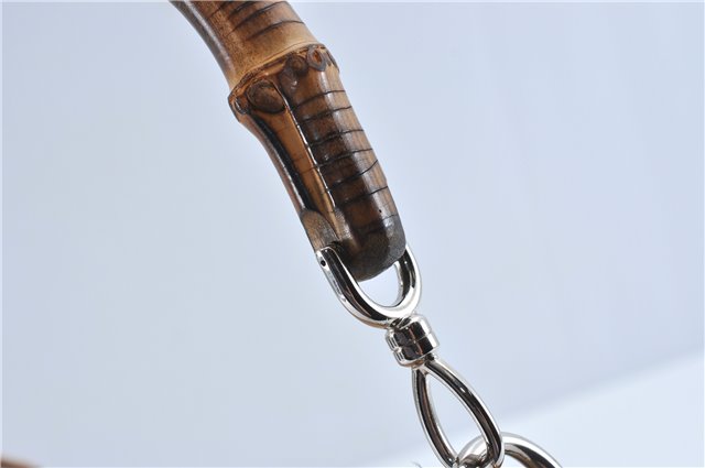 Authentic GUCCI Bamboo Shoulder Hand Bag Purse Leather 0008509 Beige J2616