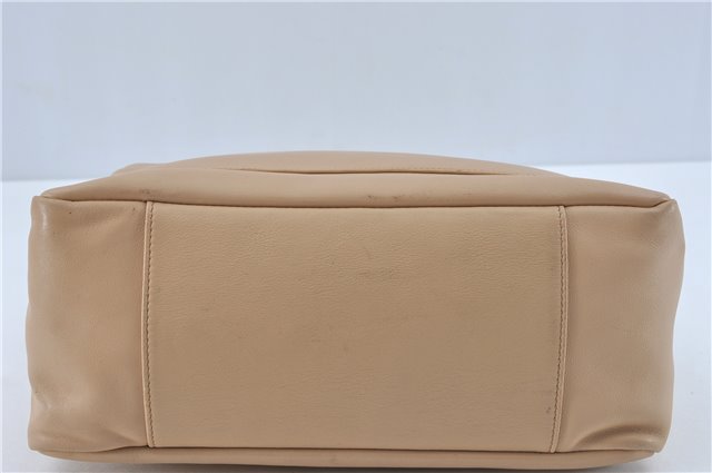 Authentic GUCCI Bamboo Shoulder Hand Bag Purse Leather 0008509 Beige J2616