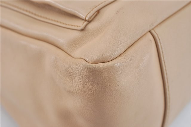 Authentic GUCCI Bamboo Shoulder Hand Bag Purse Leather 0008509 Beige J2616