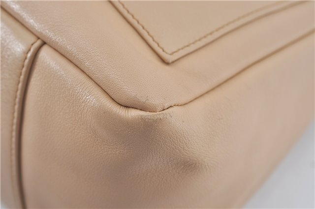 Authentic GUCCI Bamboo Shoulder Hand Bag Purse Leather 0008509 Beige J2616