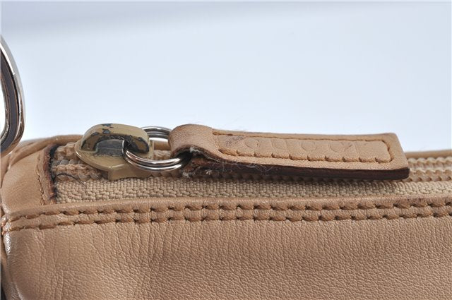 Authentic GUCCI Bamboo Shoulder Hand Bag Purse Leather 0008509 Beige J2616