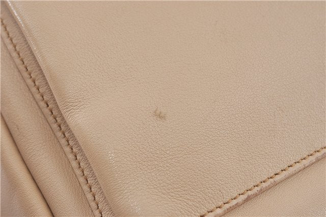 Authentic GUCCI Bamboo Shoulder Hand Bag Purse Leather 0008509 Beige J2616