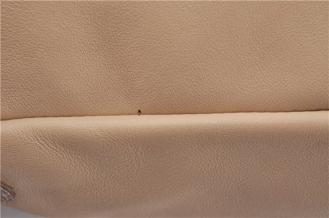 Authentic GUCCI Bamboo Shoulder Hand Bag Purse Leather 0008509 Beige J2616