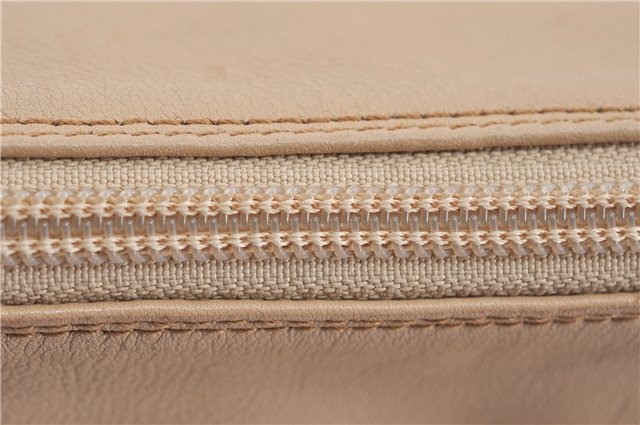 Authentic GUCCI Bamboo Shoulder Hand Bag Purse Leather 0008509 Beige J2616