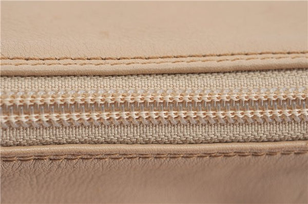 Authentic GUCCI Bamboo Shoulder Hand Bag Purse Leather 0008509 Beige J2616