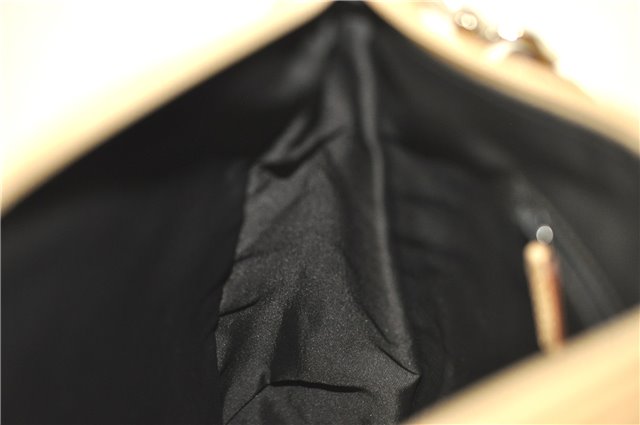 Authentic GUCCI Bamboo Shoulder Hand Bag Purse Leather 0008509 Beige J2616