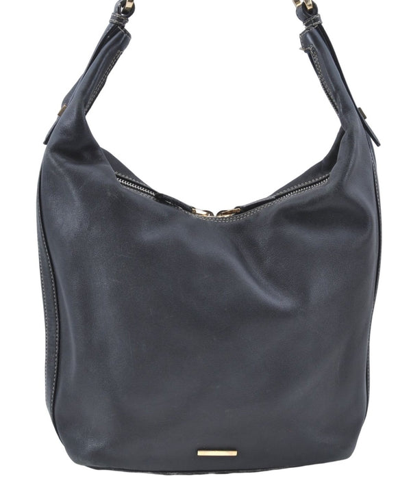 Authentic GUCCI Shoulder Hand Bag Purse Leather 0014288 Black J2618