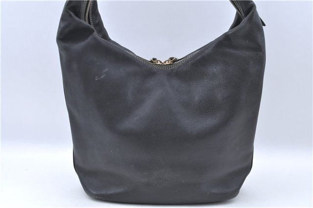 Authentic GUCCI Shoulder Hand Bag Purse Leather 0014288 Black J2618