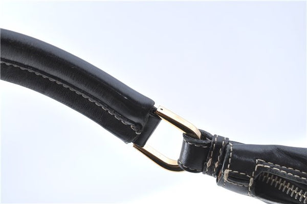 Authentic GUCCI Shoulder Hand Bag Purse Leather 0014288 Black J2618