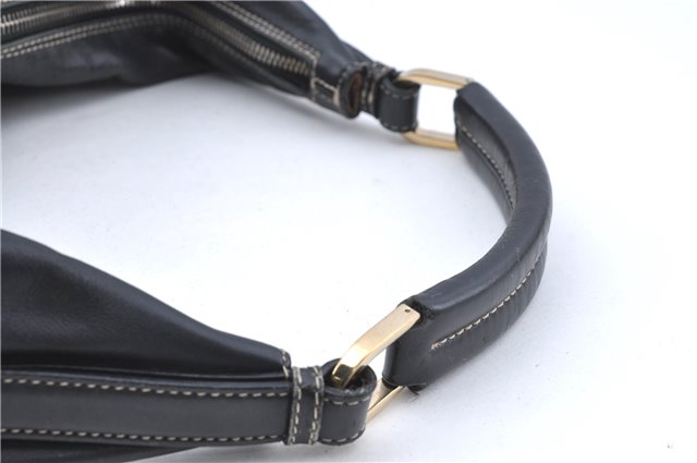 Authentic GUCCI Shoulder Hand Bag Purse Leather 0014288 Black J2618