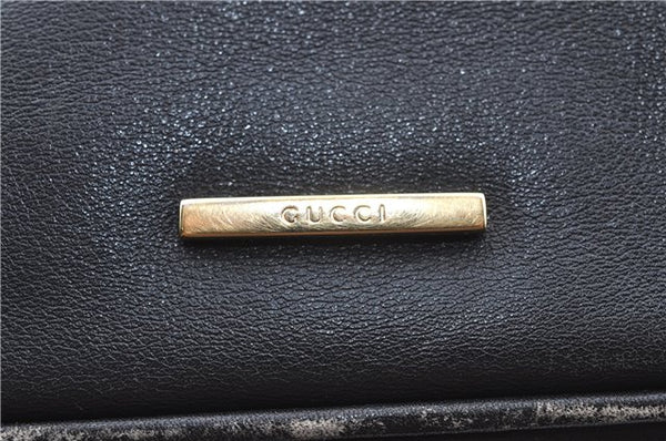 Authentic GUCCI Shoulder Hand Bag Purse Leather 0014288 Black J2618
