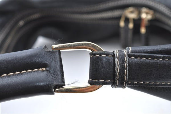 Authentic GUCCI Shoulder Hand Bag Purse Leather 0014288 Black J2618