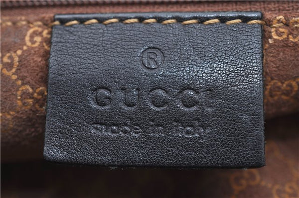 Authentic GUCCI Shoulder Hand Bag Purse Leather 0014288 Black J2618