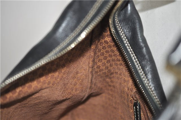 Authentic GUCCI Shoulder Hand Bag Purse Leather 0014288 Black J2618