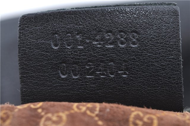 Authentic GUCCI Shoulder Hand Bag Purse Leather 0014288 Black J2618