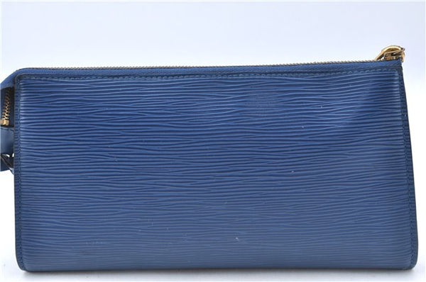 Authentic Louis Vuitton Epi Pochette Accessoires Pouch Blue M52945 LV J2623