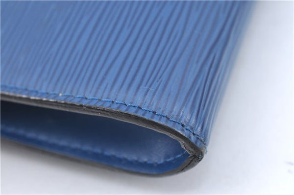 Authentic Louis Vuitton Epi Pochette Accessoires Pouch Blue M52945 LV J2623