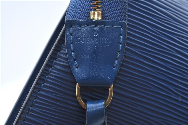 Authentic Louis Vuitton Epi Pochette Accessoires Pouch Blue M52945 LV J2623