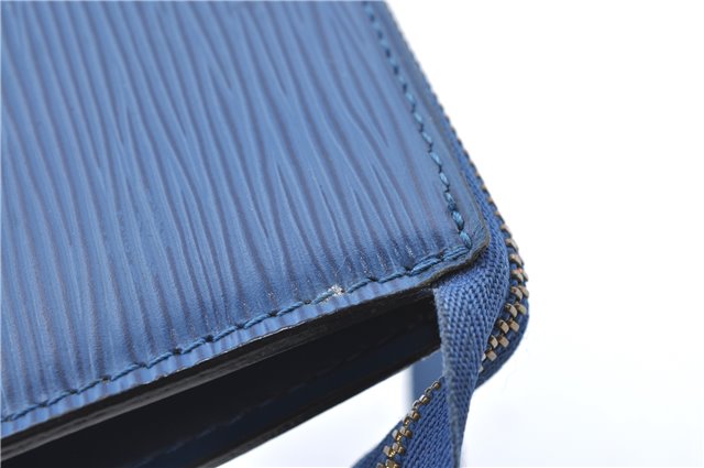 Authentic Louis Vuitton Epi Pochette Accessoires Pouch Blue M52945 LV J2623