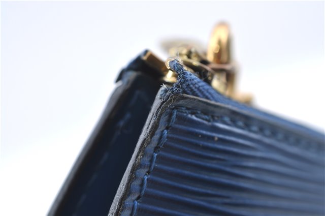 Authentic Louis Vuitton Epi Pochette Accessoires Pouch Blue M52945 LV J2623