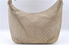 Authentic GUCCI Shoulder Hand Bag Purse GG Suede Leather 0014157 Beige J2624