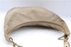 Authentic GUCCI Shoulder Hand Bag Purse GG Suede Leather 0014157 Beige J2624