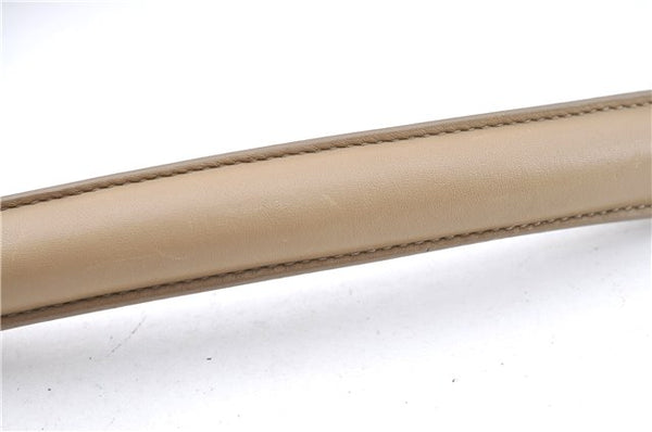 Authentic GUCCI Shoulder Hand Bag Purse GG Suede Leather 0014157 Beige J2624